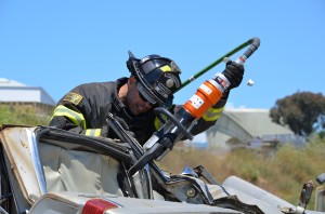 ... performing auto extrication training in Castroville on May 22, 2012